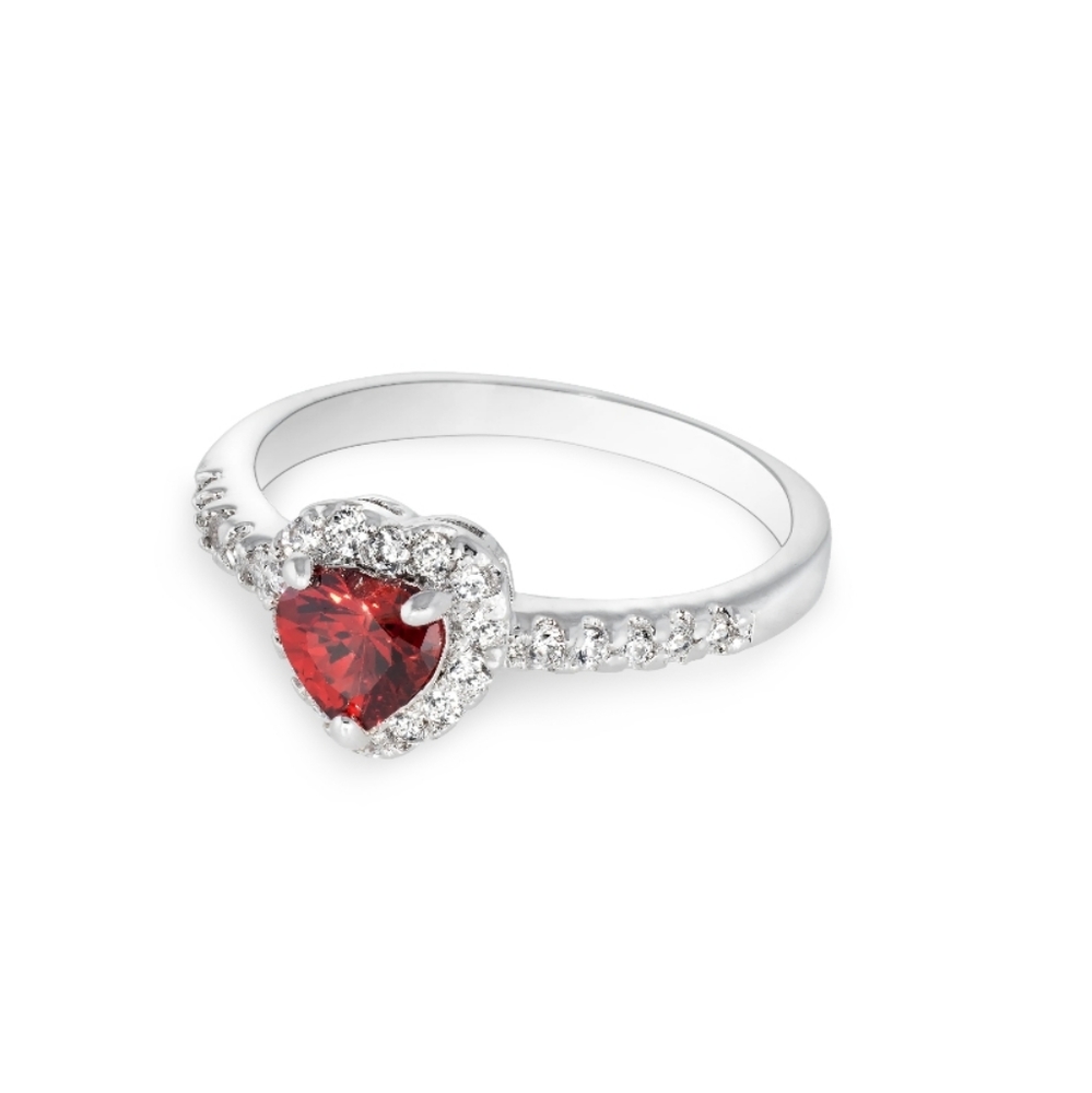 New Fragrant Jewels Cross My Heart Ring sz 6